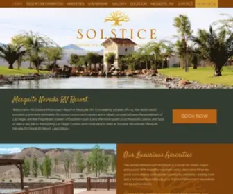 Solsticemotorcoachresort.com(Solstice Motorcoach Resort) Screenshot