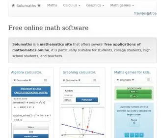 Solumaths.com(Software Web) Screenshot