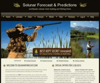 Solunarforecast.com(Best Fishing and Hunting Times for any location Worldwide based on the Solunar Theory) Screenshot