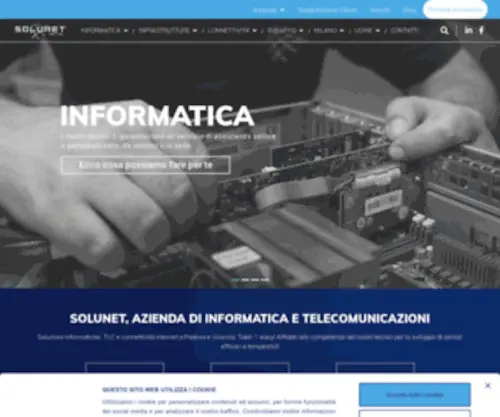 Solunet.it(Azienda Informatica e TLC a Padova e Vicenza) Screenshot