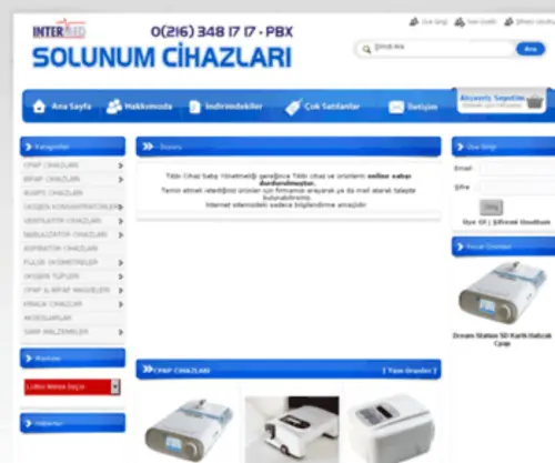 Solunumcihazlari.com.tr(Oksijen Konsantratörü) Screenshot