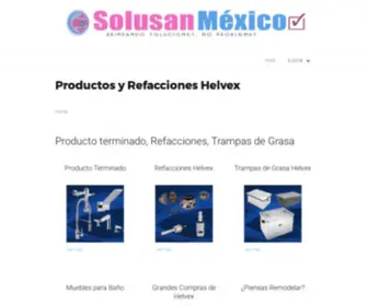 Solusan-Mexico.com(Productos y Refacciones Helvex) Screenshot