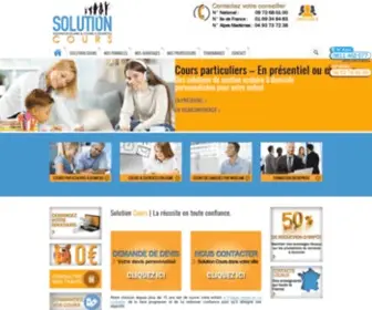 Solution-Cours.fr(Solution Cours soutien scolaire et cours à domicile sur toute la FranceSoutien scolaire) Screenshot