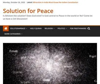 Solution-For-Peace.com(Does God exist) Screenshot