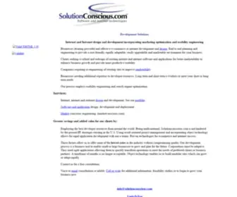 Solutionconscious.com(Design and Development for Internet and Software Solutions) Screenshot