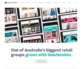 Solutionists.co.nz(Integrated eCommerce For B2C and B2B) Screenshot