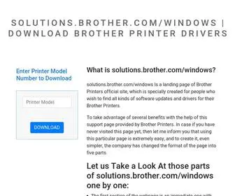 Solutions-Brother-Windows.com(Solutions.brother.com/windows) Screenshot