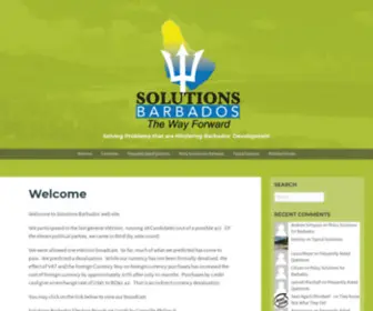 Solutionsbarbados.com(Solving Problems that are Hindering Barbados' Development) Screenshot