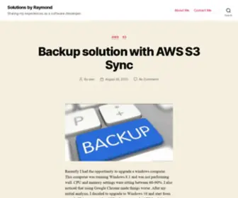 Solutionsbyraymond.com(Sharing my experiences as a software developer) Screenshot