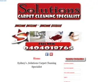 Solutionscarpetcleaning.com.au(Carpet Cleaning Sydney) Screenshot