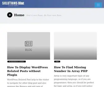 Solutionshint.com(Solutions Hint) Screenshot