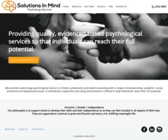 Solutionsinmind.com.au(Psychologists Penrith) Screenshot