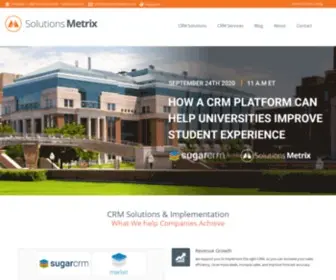 Solutionsmetrix.com(CRM Implementation) Screenshot