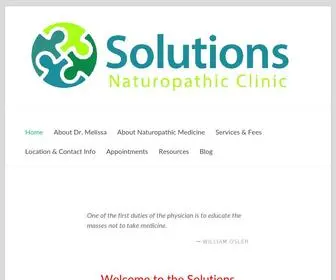 Solutionsnaturopathic.ca(Solutions Naturopathic Clinic) Screenshot