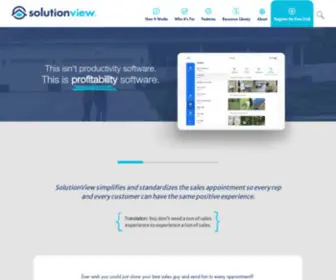 Solutionview.com(Contractor Sales Training and Tech) Screenshot