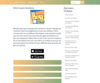 Solutionwordlanes.com(Word Lanes Solutions pour tous les niveaux) Screenshot