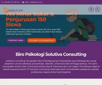 Solutiva.co.id(Biro Psikologi & Psikotes Online Solutiva Consulting Indonesia) Screenshot