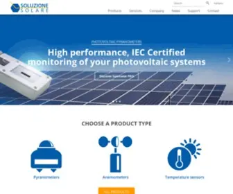 Soluzionesolare.com(Pyranometers, Solarimeters and Wind Gauge) Screenshot