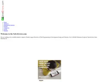 Solveerrors.com(Webmaster script and tutorials) Screenshot