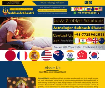Solvemyloveback.com(Astrologer Subhash Shastri) Screenshot