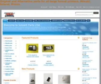 Solventparts.com(Solvent Parts for All Large Format Printers) Screenshot