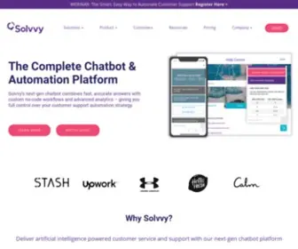 Solvvy.com(Artificial Intelligence Customer Service & Support) Screenshot