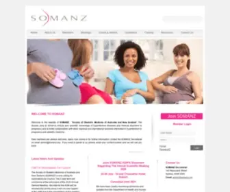 Somanz.org(Society of Obstetric Medicine Australian and NZ) Screenshot