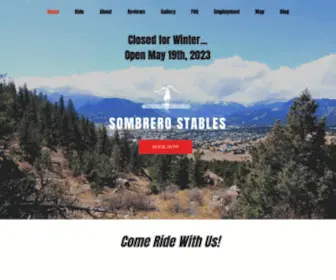 Sombrero.com(Colorado Mountain Horseback Riding) Screenshot