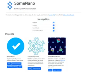 Somenano.com(BUIDLing with Nano since 2017) Screenshot