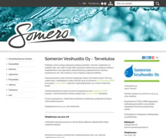 Someronvesihuolto.fi(Someron Vesihuolto Oy) Screenshot