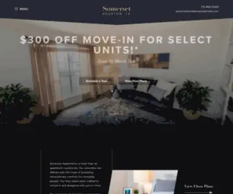 Somersetapthomes.com(Quality apartments located in Houston) Screenshot