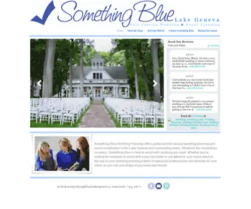 Somethingbluelakegeneva.com(Wedding Planner in Lake Geneva and Southeast Wisconsin) Screenshot