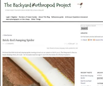 Somethingscrawlinginmyhair.com(The Backyard Arthropod Project) Screenshot