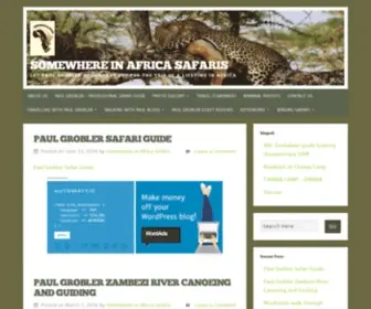 Somewhereinafricasafaris.com(LET PAUL GROBLER ACCOMPANY YOU FOR THE TRIP OF A LIFETIME IN AFRICA) Screenshot