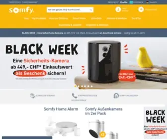 Somfy-Onlineshop.ch(Kaufen Sie im Somfy® Onlineshop originale Somfy® Produkte. ✓Somfy®) Screenshot