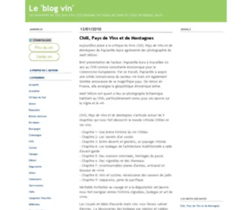 Sommelier75CL.com(Le 'blog vin') Screenshot