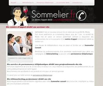 Sommelier.fr(Sommelier .fr : Le Centre d'appel dédié au vin) Screenshot