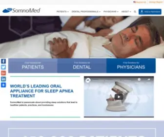 Somnomed.com(The Leader in Continuous Open Airway Therapy) Screenshot