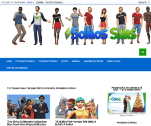 Somossims.com(Somos Sims) Screenshot