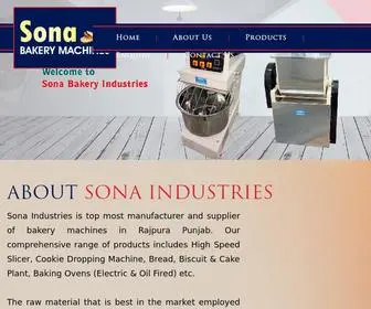 Sonabakerymachines.com(Sona Bakery Machines) Screenshot