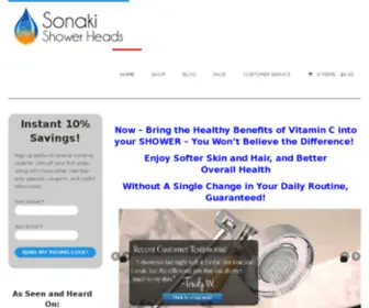 Sonakishowerheads.com(Vitamin c shower filter) Screenshot