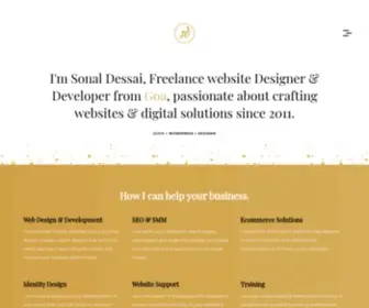 Sonaldessai.com(Freelance website designers &amp; Developers in Goa) Screenshot