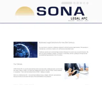 Sonalegal.com(SONA Law Corporation) Screenshot