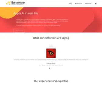 Sonamine.com(User behavior predictions for everyone) Screenshot