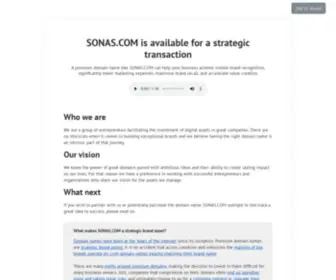 Sonas.com(A unique opportunity to secure for your brand) Screenshot