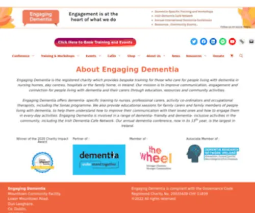 Sonasapc.ie(Home PageEngaging Dementia) Screenshot