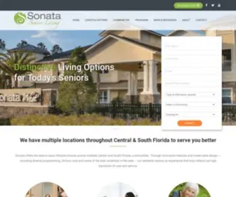 Sonataseniorliving.com(Senior Living Lifestyle Choices in Florida) Screenshot