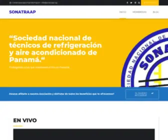 Sonatraap.org(SOCIEDAD NACIONAL DE TECNICOS EN REFRIGERACION Y AIRE ACONDICIONADO DE PANAMA) Screenshot