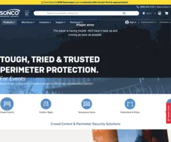 SoncoStore.com(Crowd Control & Perimeter Security Solutions) Screenshot