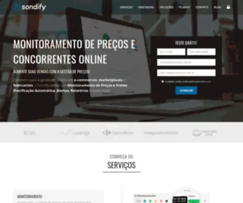 Sonde.com.br(Monitoramento de preços e concorrentes) Screenshot
